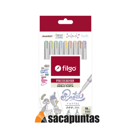 [L34715] RESALTADOR DOBLE PUNTA FILGO MULTILIGHTER X18 PASTEL (L34715)