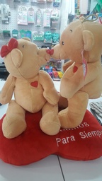 [G3865] PELUCHE PAREJA OSOS SOBRE CORAZON (G3865)