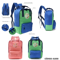 [L61030] MOCHILA 12&quot; SKORA HELLO LITEN ESPALDA(L61030)