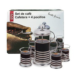 [R24921] CAFETERA 600ml.+ 4 JARROS (R24921)