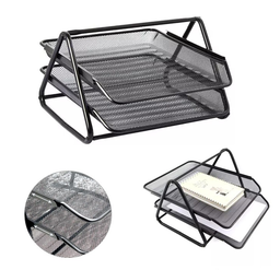 [L159090] BANDEJA MALLA METAL DOBLE NEGRO (L159090)