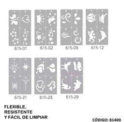 [L81400] STENCIL PARA MAQUILLAJE ARTISTICO (L81400)