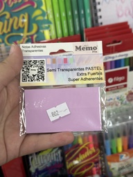 MEMO FIX TRANSPARENTE PASTEL x50hjs. (M802PTL)