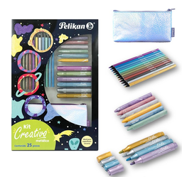 [L29970] KIT PELIKAN CREATIVO METALICO X25 PIEZAS (L29970)