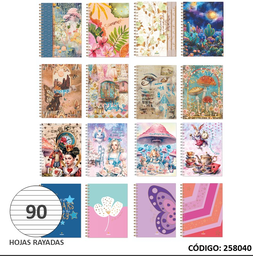 [L258040] CUADERNO 16x21 NORPAC TAPA DURA RAYADO x 90hjs. (L258040)9