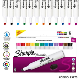 [L257700] MARCADOR SHARPIE ACUACOLOR X12 COLORES (L257700)