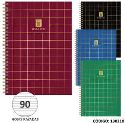 [L130210] CUADERNO A4 TAPADURA ROZINI UOMO RAYADO X90HJS. (L130210)