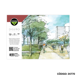 [L347700] BLOCK A4 DIBUJO PIZZINI DISEÑO 150gr. X30hjs. (L347700)