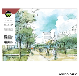 [L34790] BLOCK A3 DIBUJO PIZZINI DISEÑO 150grs. X30hjs. (L34790)