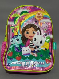 [L25454] MOCHILA 12&quot; WABRO LA CASA DE MUÑECAS DE GABBY JARDIN ESPALDA(L25454)