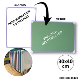 [L31370] PIZARRA BLANCA VERDE 30x40cm 2 en 1 LIGGO (L31370)