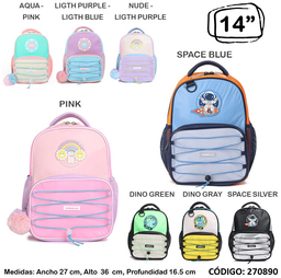 MOCHILA 14&quot; CHIMOLA COLORBLOCK ESPALDA (L2708900)