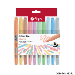 [L35271] RESALTADOR FILGO LIGHTER FINE PASTEL X18 COLORES (L35271)