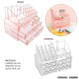 [L192800] ORGANIZADOR ESCRITORIO IBI CRAFT DIAMOND CRISTAL (L192800)