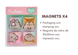 [L26495] MAW PUSHEEN MAGNETS X4 (L26495)
