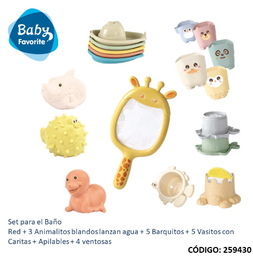 [J2594300] MC BABY JUEGO PARA BAÑO 22 PIEZAS (J2594300)