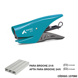 [L137080] ABROCHADORA KARTEC PINZA 21/6 PINTADA (L137080)