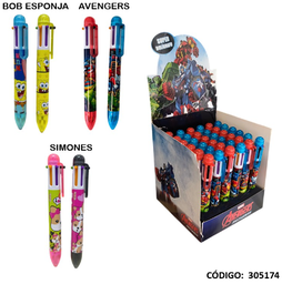 [L305174] BOLIGRAFO CRESKO 6 COLORES (L305174)