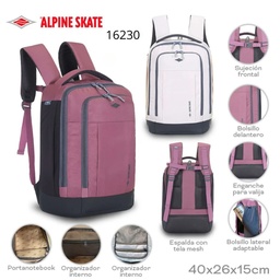 [L27158] MOCHILA 16&quot; ALPINE SKATE ESPALDA 40X15X26CM. (L27158)