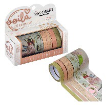 [L24389] WASHI TAPE IBI CRAFT  X5 4mm. BUTTE (L24389)