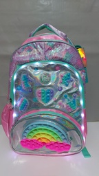 [L27942] MOCHILA 18&quot; FOOTY RAINBOW POP IT ESPALDA(L27942)