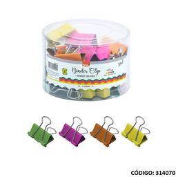 [L314070] APRIETA-PAPEL BRW BINDER CLIP FLUO 32mm. (L314070)
