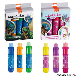 [L314100] TIZA BRW RETRACTIL PARA PISO X3 COLORES (L314100)