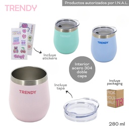 [R30189] MATE TRENDY 280ml. ACERO (R30189)