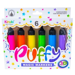 [L31723] MARCADOR KIRUKI POFFY X6 COLORES (L31723)