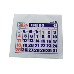 [L23399] CALENDARIO MENSUAL  5.3X4.8cm. (L23399)