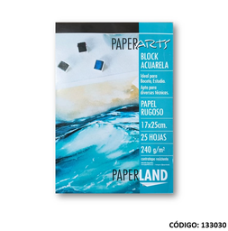 [L133030] BLOCK ACUARELA PAPERLAND 17X25 240gr. X25hjs. (L133030)
