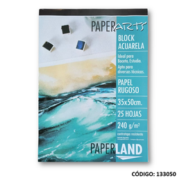 [L133050] BLOCK ACUARELA PAPERLAND 35x50 240gr. x 25hjs. (L133050)