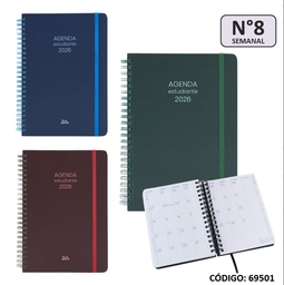 [L69501] AGENDA 2026 FW N8 SEMANAL ESPIRALADA DEL ESTUDIANTE (L69501)