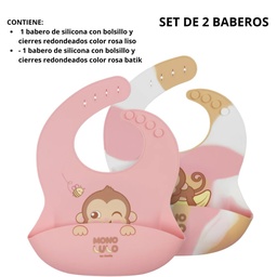 [R32528] SET DE 2 BABEROS DE SILICONA (R32528)