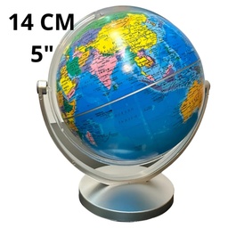 [L32794] GLOBO TERRAQUEO 14cm. 147WD CELESTE BASE PLASTICA (L32794)