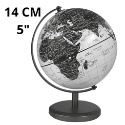 [L32791] GLOBO TERRAQUEO 14cm. 142M NEGRO BASE METAL (L32791)