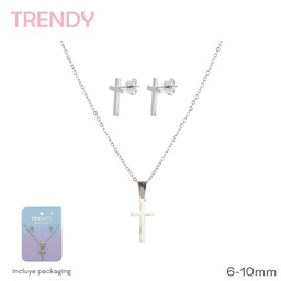 [R31903] CADENA + ARO TRENDY ACERO (R31903)