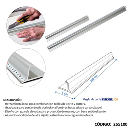 [L255100] REGLA DE CORTE DASA METALICA 100cm. (L255100)