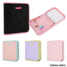 [L69074] CARPETA 3A CON CIERRE FW PASTEL (L69074)