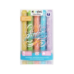 [L340600] RESALTADOR METAL GLITTER MOOVING X5 COLORES (L340600)