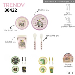 [R33893] SET TRENDY PLATO + VASO (R33893)