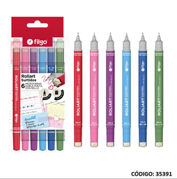 [L35391] MICROFIBRA FILGO ROLIART CON SELLO X6 COLORES (L35391)