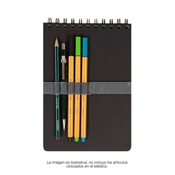 [S5128] BLOCK TALBOT ESPIRAL KRAFT CON ELASTICO Y LAPIZ PUNTOS (S5128)