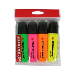 [S862] RESALTADOR STABILO BOSS  X4 COLORES (S862)