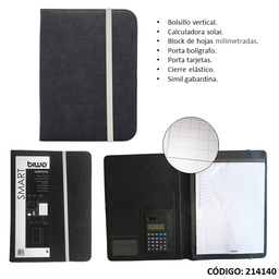 [L214140] CARPETA A4 BIWO CON ELAS TICO Y BLOCK (L214140)