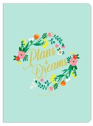 [L38859] CUADERNO DECORLINE 19X26 PLANS AND DREAMS ENCUADERNADO LISO VERDE PASTEL (L38859)