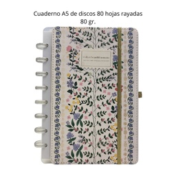 [L35443] CUADERNO A5 IBI CRAFT HELEN X80hjs. PEGATINAS (L35443)