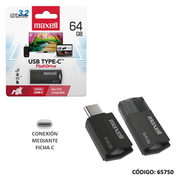 [L65750] PENDRIVE TYPE-C 64GB MAXELL (L65750)