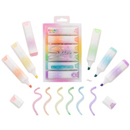 [L35615] RESALTADOR KIRUKI MINI GLITTER PASTEL X6 COLORES (L35615)