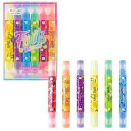 [L35617] RESALTADOR KIRUKI DECORADO Y PERFUMADOS X6 COLORES NEON (L35617)